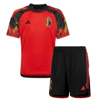 Belgia Fotballklær Hjemmedraktsett Barn VM 2022 Kortermet (+ korte bukser)